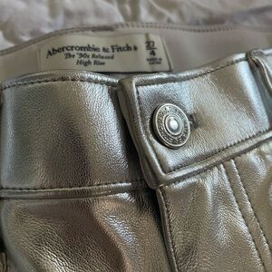 Abercrombie & Fitch silver High Rise jeans